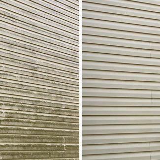 siding before and after power washing service